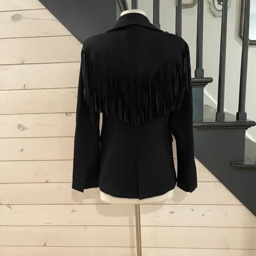 BLANK NYC Fringe Trim Ponte Blazer in Show Stopper NWT Size XS - Picture 8 of 8
